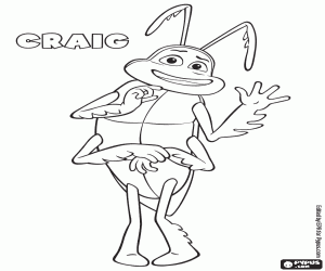 Craig, a funny insect coloring page
