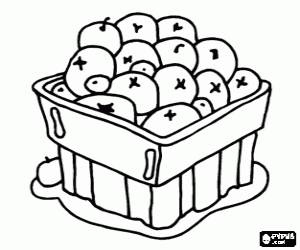 Cranberries, a small fruit coloring page