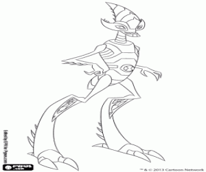 Crashhopper from Ben 10 Omniverse coloring page