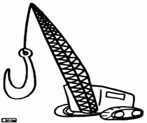 Crawler crane coloring page