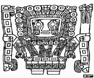 The Creator God of the incas coloring page