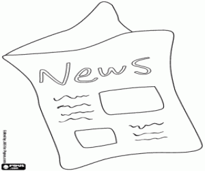 The criminal in the newspaper coloring page