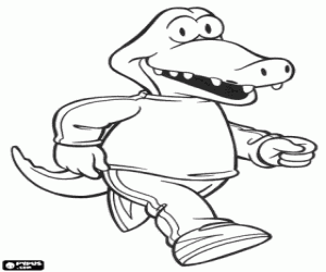 The crocodile Archie coloring page
