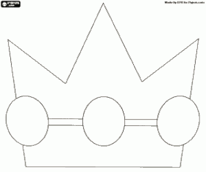 The crown of princess Peach coloring page