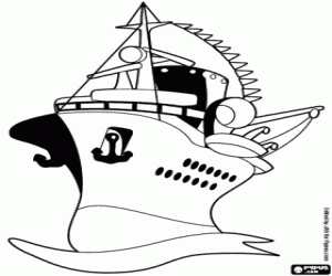 Cruise ship coloring page