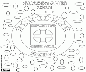 Cruz Azul, champion Guard1anes 2021 coloring page