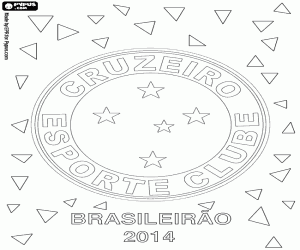 Cruzeiro, champion in 2014 coloring page