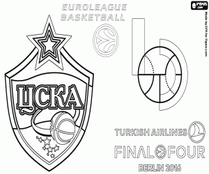 CSKA Moscow,2016 Euroleague champion coloring page