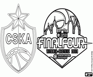 CSKA Moscow,2019 EuroLeague champion coloring page