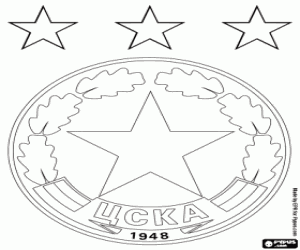 CSKA Sofia badge coloring page