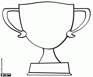 Cup for the winner, to customize coloring page