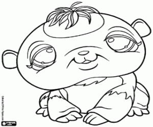 A curious animal from LPS coloring page
