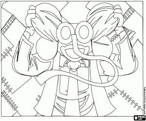 Curious Carnival character coloring page