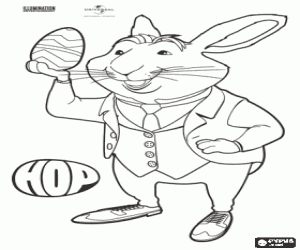The current Easter Bunny coloring page