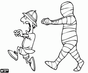 The curse of the Mummy coloring page