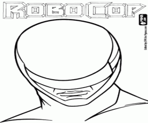 The cyborg RoboCop coloring page