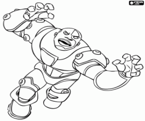 Cyborg, a Teen Titans superhero coloring page