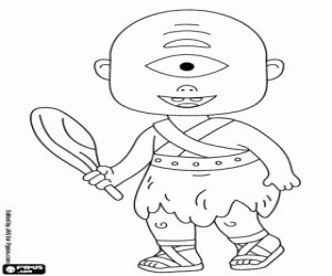 Cyclop coloring page
