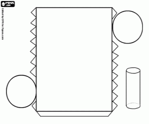 Cylinder with a circle as base coloring page