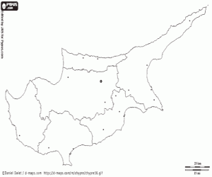 Cyprus map coloring page