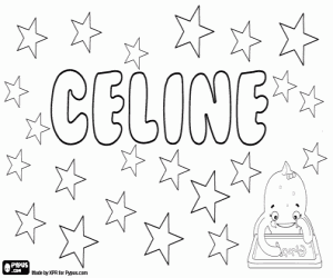 Céline, French name coloring page