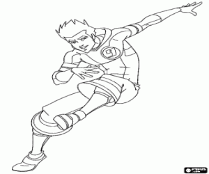 D'jok, a galactic footballer coloring page