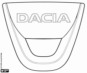 Dacia emblem coloring page