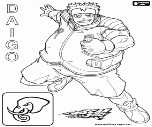 Daigo, a Scan2Go character coloring page