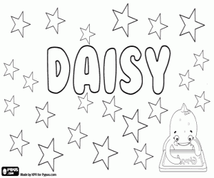 Daisy, English name coloring page