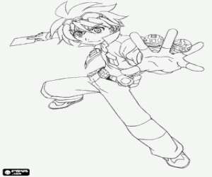 Dan Kuso, a Bakugan character coloring page