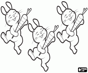 The dance of the bunnies coloring page