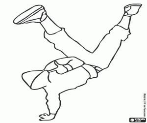 Dance hip hop or break dance coloring page