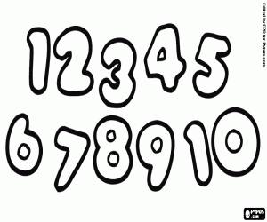 The dance of numbers coloring page