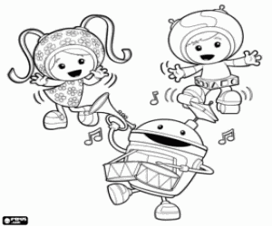 The dance of the Umizoomi coloring page