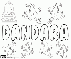Dandara, African name coloring page