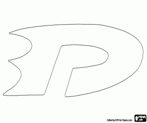 Danny Phantom D logo coloring page
