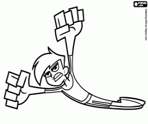 Danny Phantom, main character coloring page