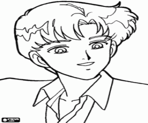 Darien, character from Sailor Moon coloring page