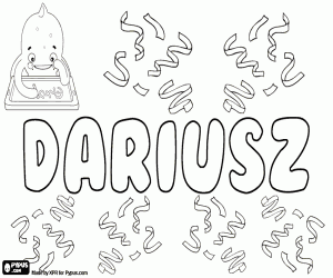 Dariusz, Polish name coloring page