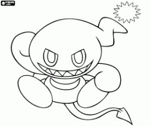 Dark Chao, evil mascot of Sonic coloring page