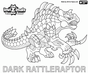Dark Rattleraptor, Invizimals SZ coloring page