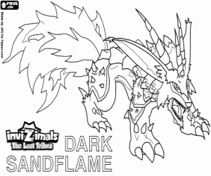 Dark Sandflame, Invizimals TLT coloring page