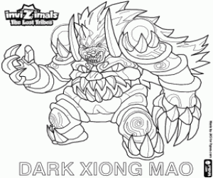 Dark Xiong Mao, Invizimals The Lost Tribes coloring page
