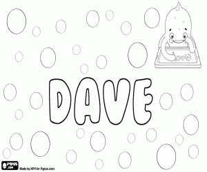 Dave, English name coloring page