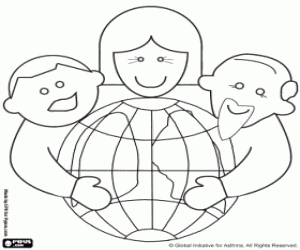 Day against asthma coloring page