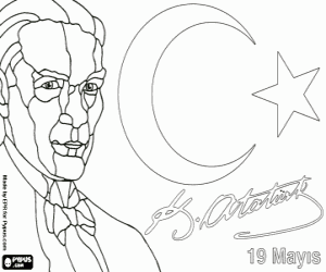 Day of Ataturk coloring page
