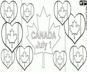 The day of Canada coloring page