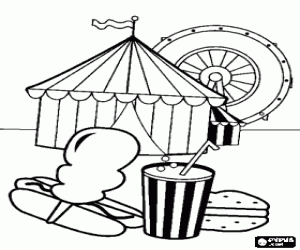 A day at the circus coloring page