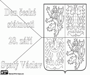Day of the Czech Republic coloring page