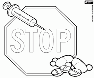 Day against drugs coloring page